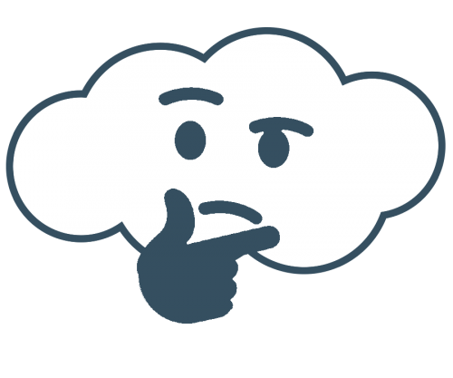 cloud with a thinking face