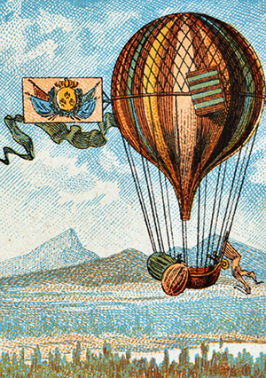 First attempt by Guyton de Morveau to direct a balloon, Dijon, France, 1784.